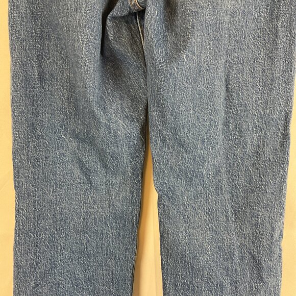 Levi's Ribcage Crop Boot Jeans 26 Blue Button Fly - Picture 9 of 12